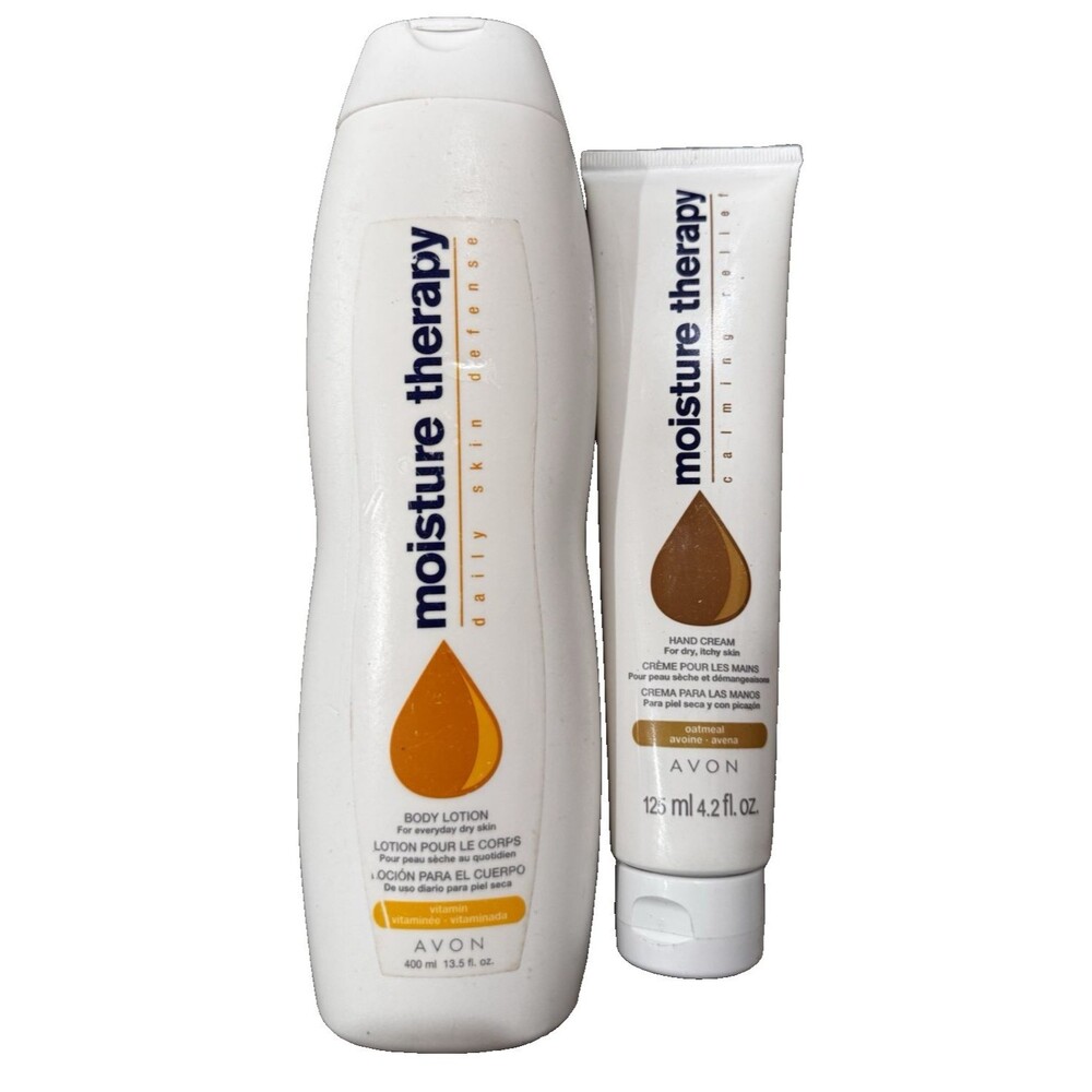 Avon Moisture Therapy Daily Skin Defense Body Lotion & Calming Relief Hand Cream